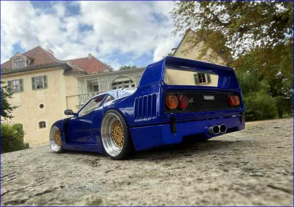 1:18 Ferrari F40 GTO + 3tlg.BBS Alu-Felgen + BBR Vitrine = UNIKAT